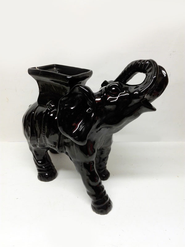 florero macetero deco elefante xl ceramica restaurado 45.5x54x23 1u